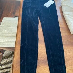 Athleta High Rise Cozy Black Velvet Leggings